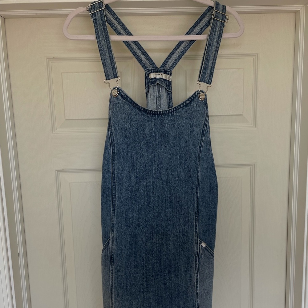 OBEY Denim Overall Dress